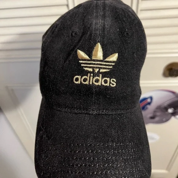 adidas | Other | Adidas Hat Black Denim Jean Gold Shimmer  display picture 3